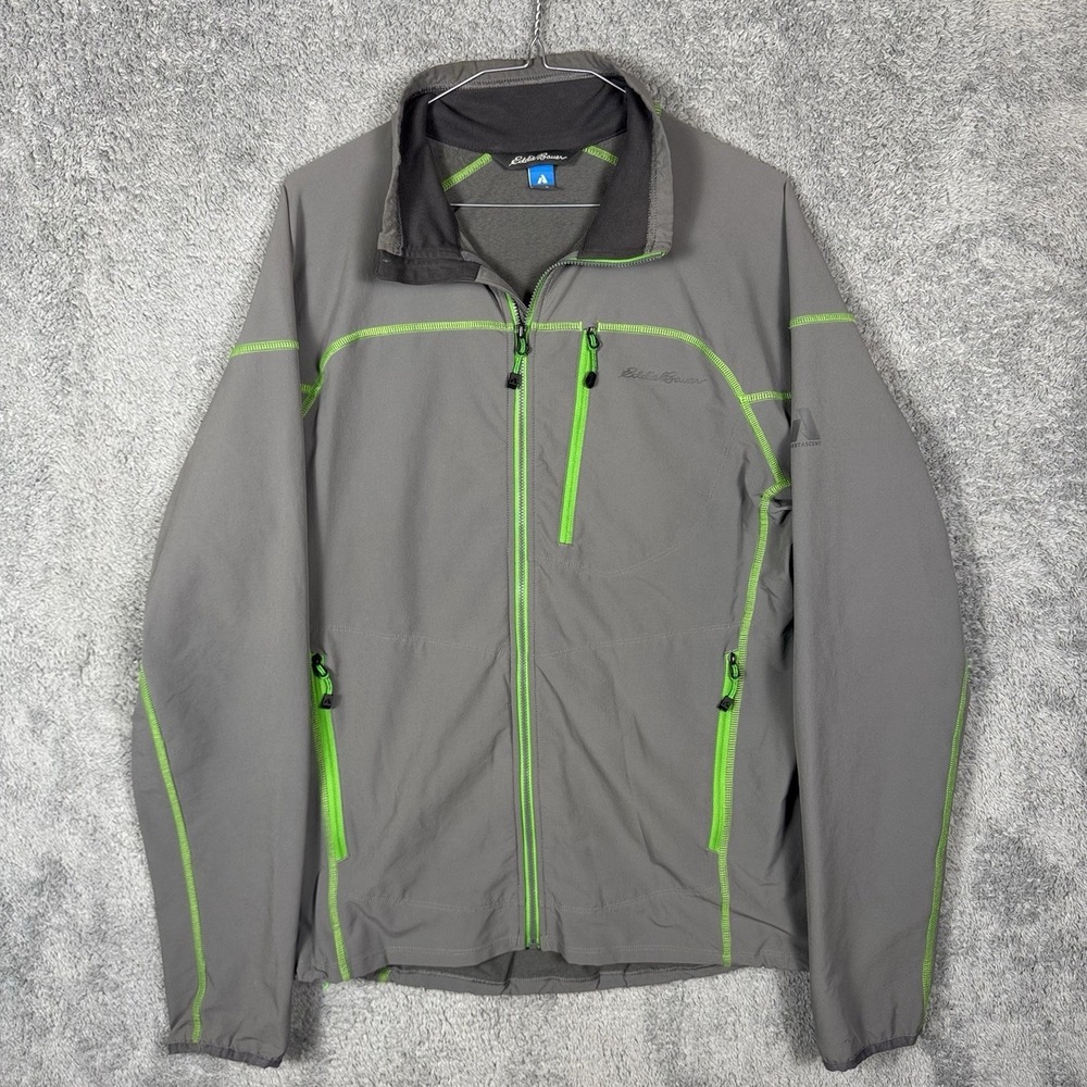 Eddie Bauer First Ascent Jacket Mens M Sandstone Softshell Tech Full Zip Hike